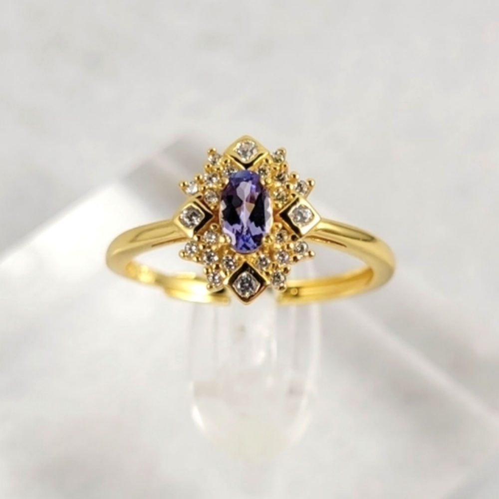 Antique Style 1/4ct Natural Tanzanite Ring - Picture 16 of 16